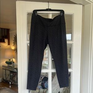 Black Textured Pants